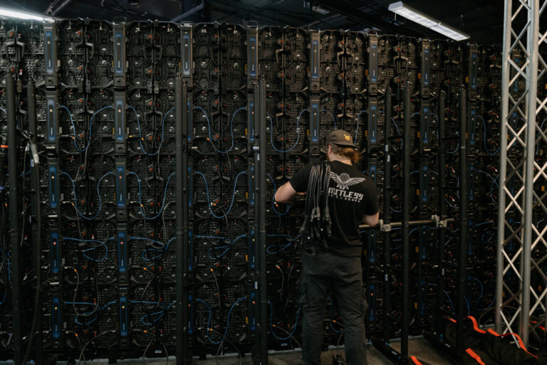 Back of LED Screen build in Austin Tx