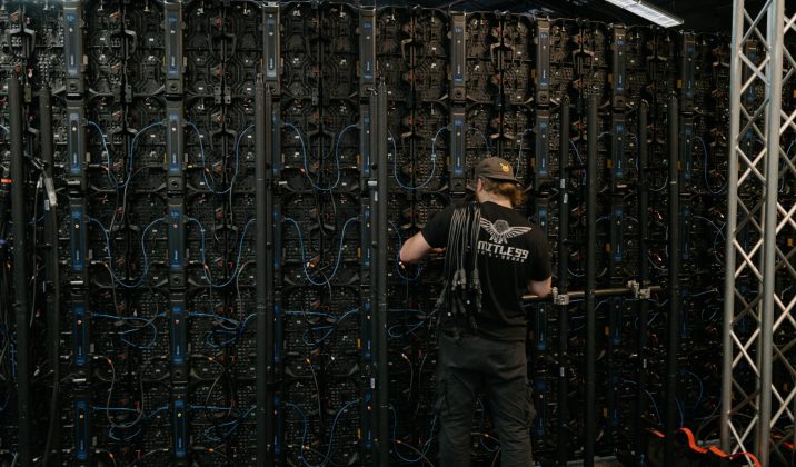 Back of LED Screen build in Austin Tx