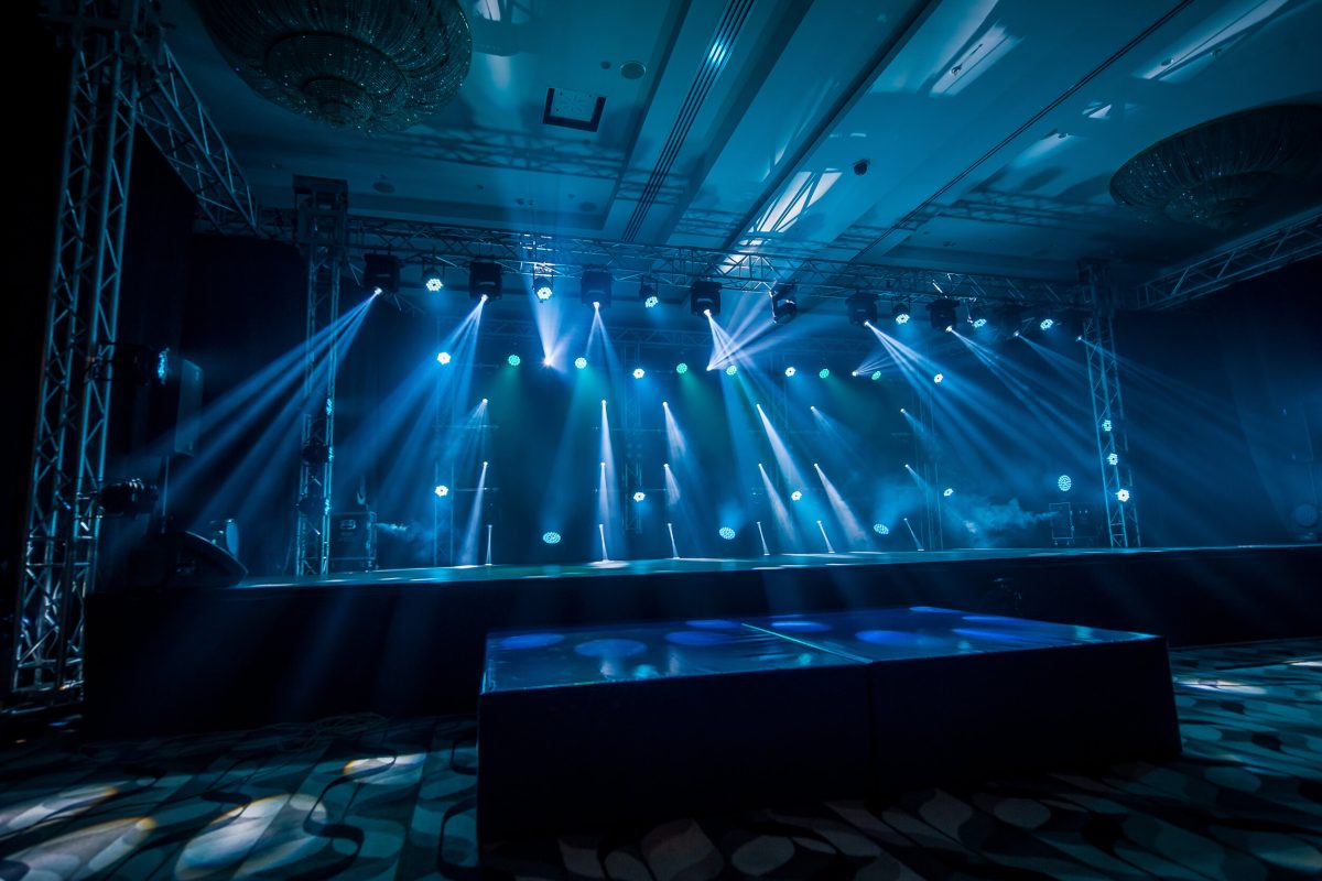 Illumination, light on the stage at the disco