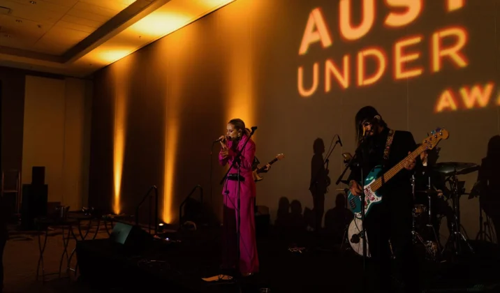 Stage setup and lighting in Austin Texas